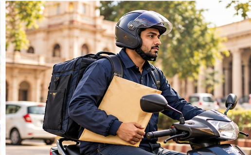 Field executive carrying documents